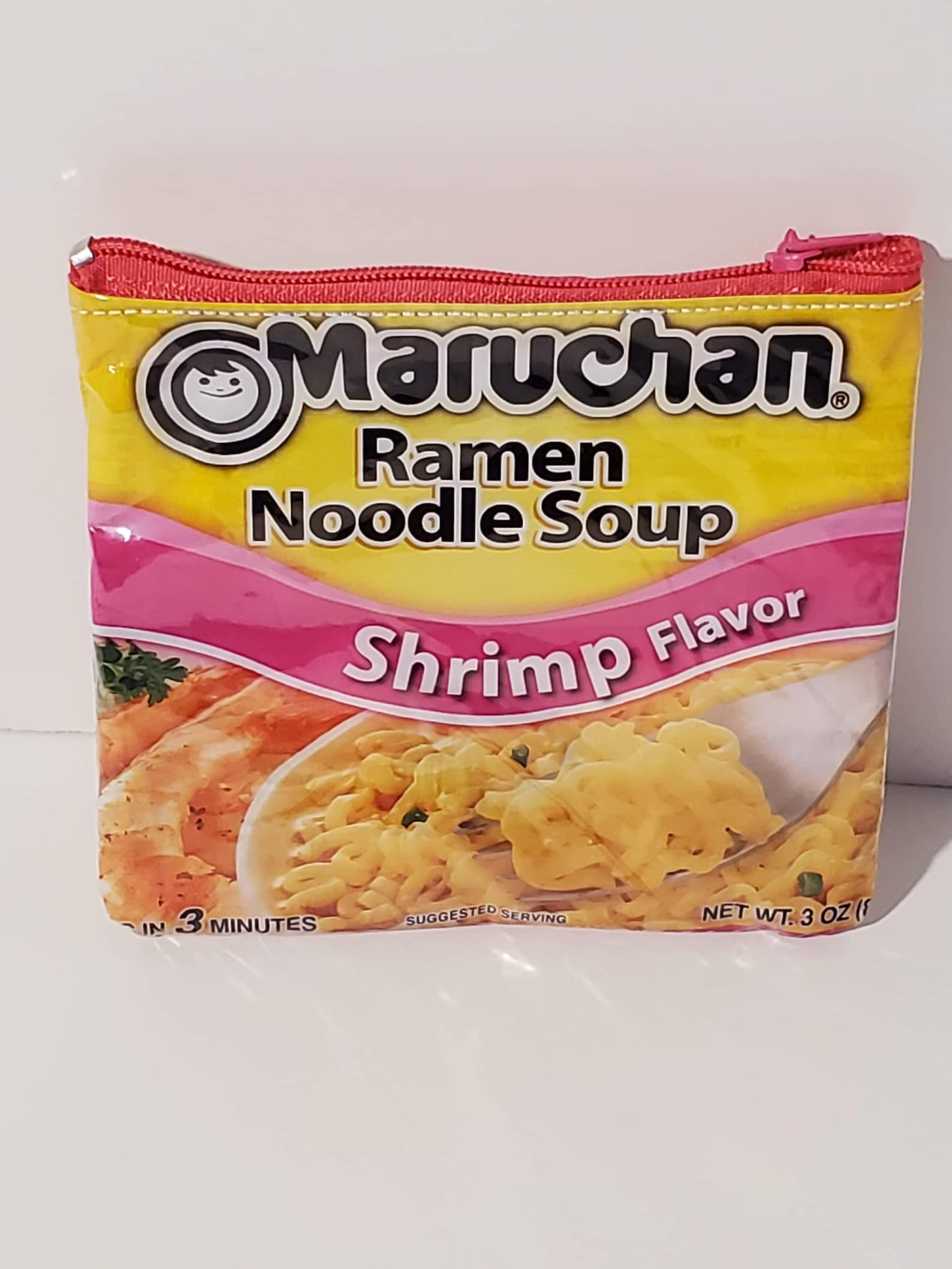 Recycled Bag, Ramen Noodle Maruchan Shrimp Flavor, Coin Purse, Change