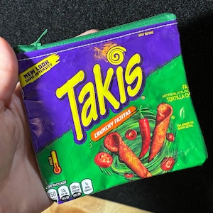 Sac recyclé - Takis Crunchy Fajita - Porte-monnaie - Pochette - Sac recyclé - Cadeau unique - Cadeau d'anniversaire - Porte-cartes