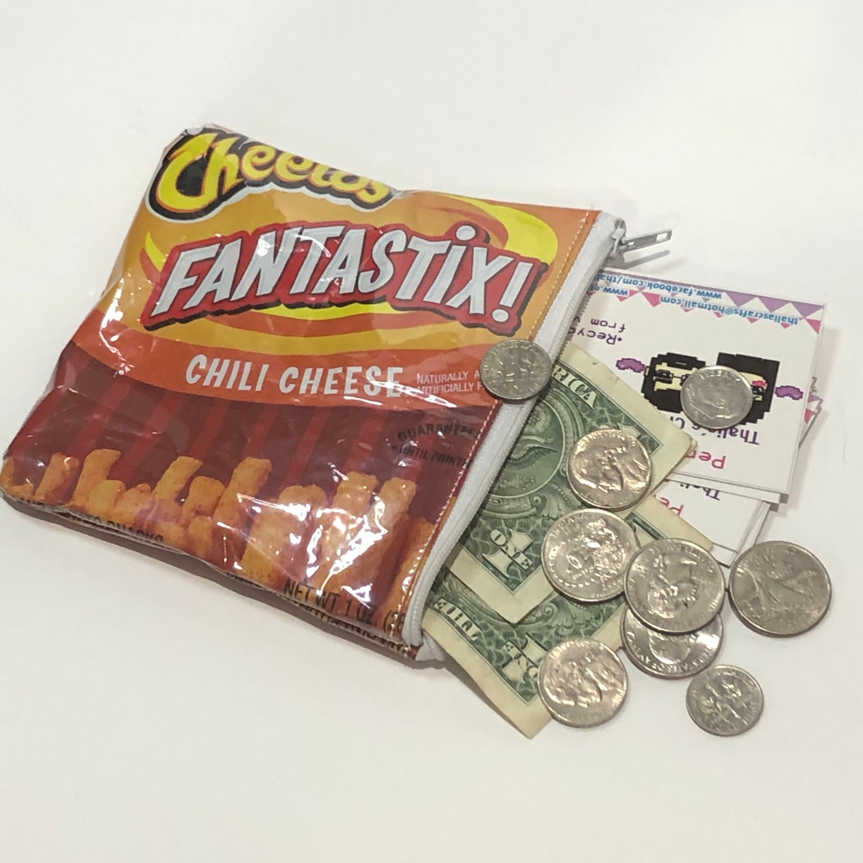 Fantastix Recycled Bag, Coin Bag/ Chili Cheese Cheetos, Coin Purse