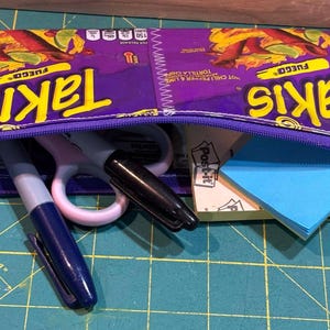 Recycled Bag, Takis Bag, pencil bag, makeup bag, card holder, holiday gifts, birthday gifts, multipurpose bag, gift card holder