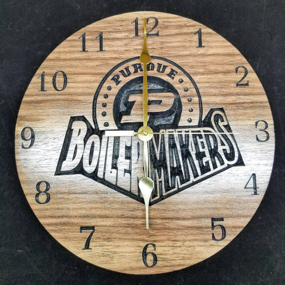 Purdue Boilermakers Clock Engraved Wall Art Custom Engraved Etsy