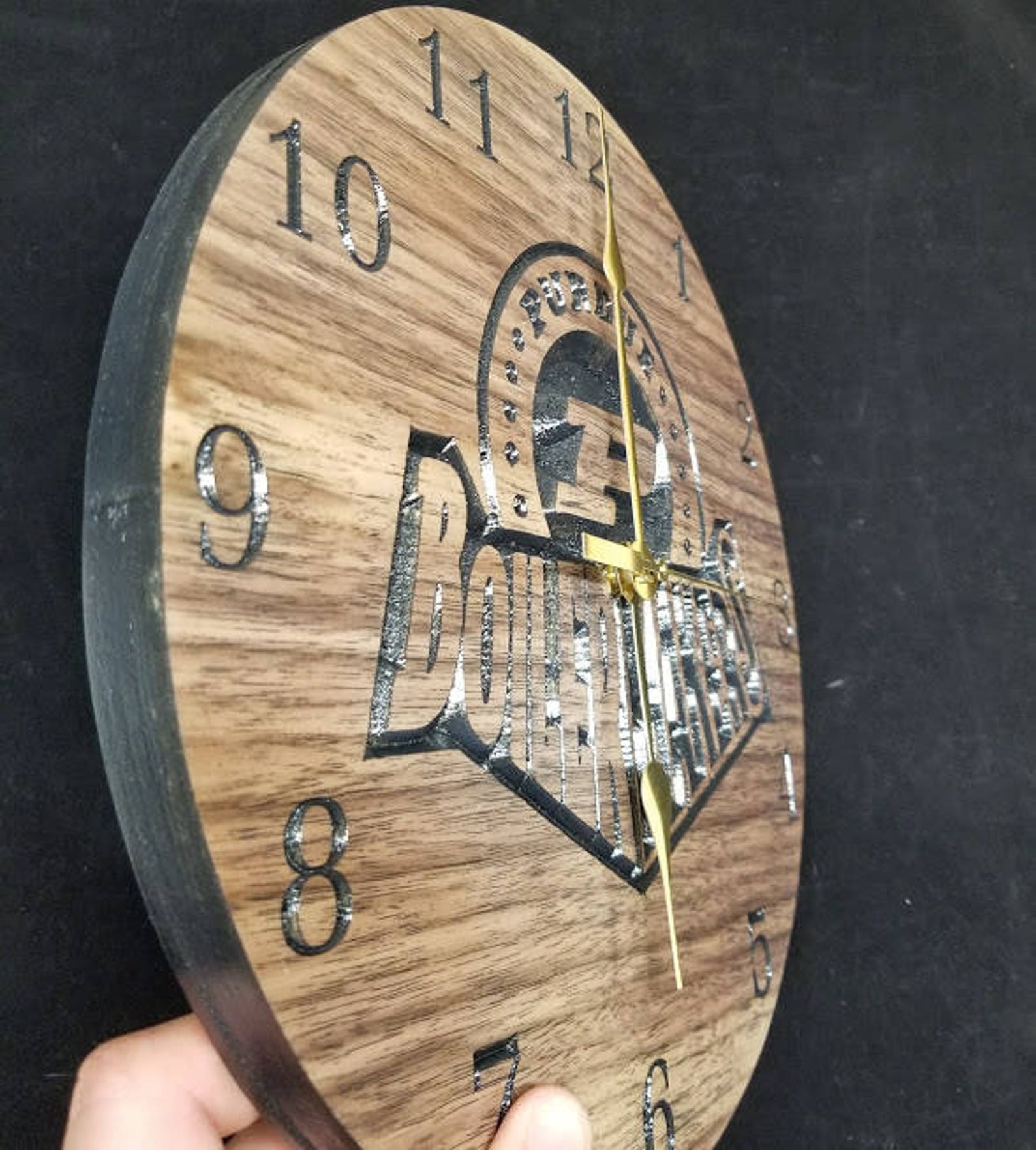 Purdue Boilermakers Clock Engraved Wall Art Custom Engraved Etsy