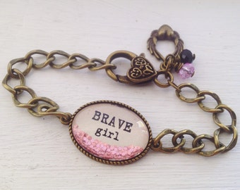 personalized jewelry brave girl Brave girl personalized bracelet brave bracelet