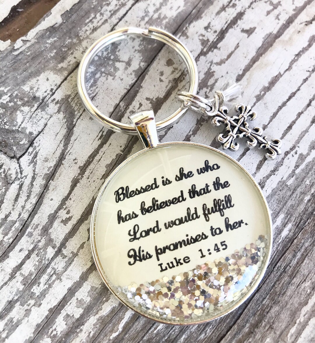 Christian Keychain,bible Verse Keychain,christian Gifts,luke 145