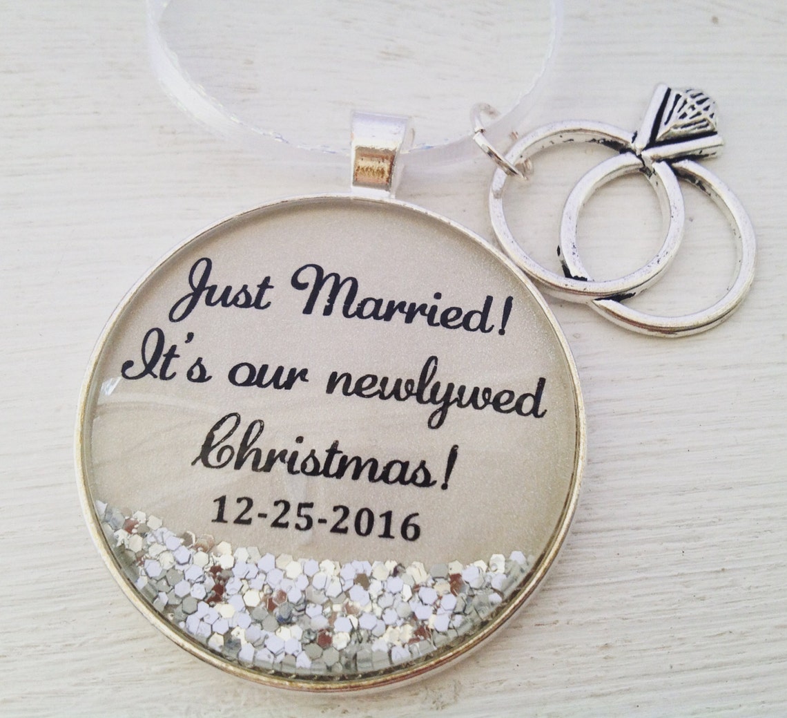 Just Married Christmas Tree Ornament Newleywed Christmas Tree Etsy