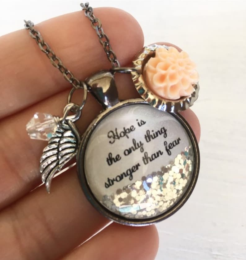 Personalized Jewelry Hope Necklace/inspirational Quote Etsy