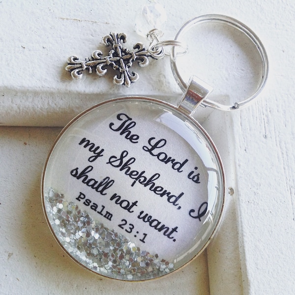 Psalm 23 Keychain Etsy