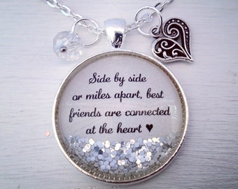 Best friend gift, Best friends necklace, personalized jewelry, , personalized necklace, best friend quote necklace, gift for her