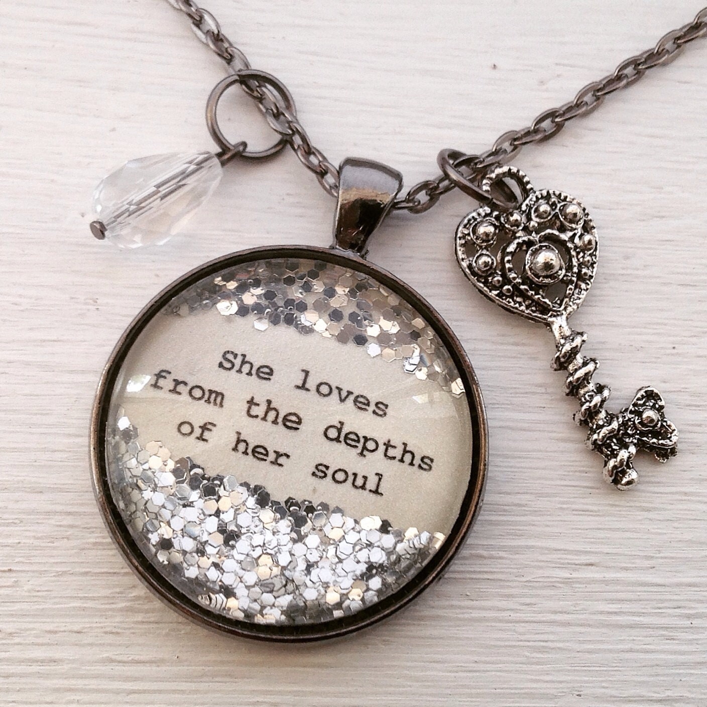 Personalized jewelry Inspirational quote necklace gift for Etsy