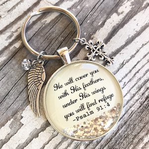 Fumete 36 Pcs Christian Keychain Bulk Bible Verse Religious Keychain Scripture Quote Keychain Inspirational Faith Hope Belief Gifts Party Favors