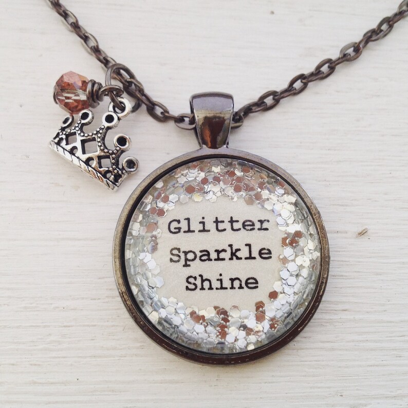 Personalized Jewelry glitter Sparkle Shine Etsy
