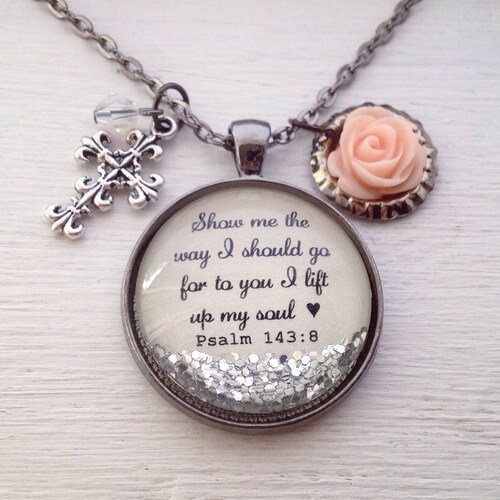 Bible Verse Necklace/psalm 1438 Necklace/personalized Etsy