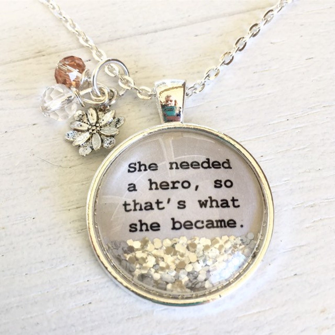 Personalized Jewelry/inspirational Quote Necklace/she Needed a Etsy
