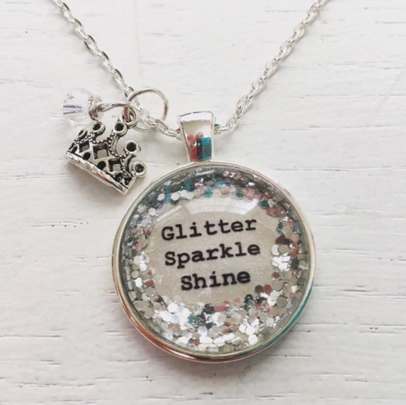 Personalized Jewelry glitter Sparkle Shine Etsy
