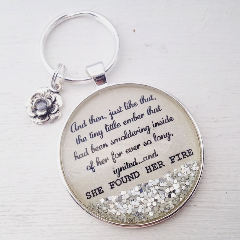 Personalized keychain Inspirational quote keychain Etsy