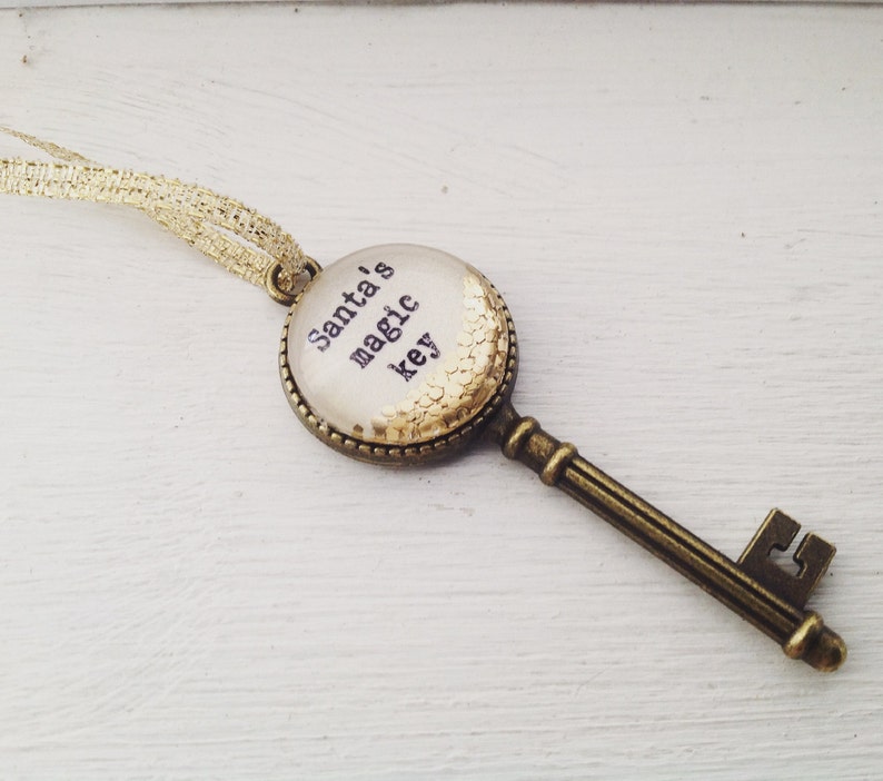 Santa Key Santa/'s Magic Key Christmas ornament Christmas Key sparkly key ornament