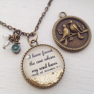 I have found the one whom my soul loves, Song of Solomon, bible verse necklace,Christian jewelry, Christmas gift for wife, love necklace