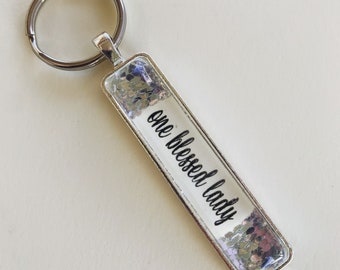 One blessed lady inspirational keychain, personalized gift for mom,zipper pull,gift for new mom, baby shower gift, Mother’s Day gift for her