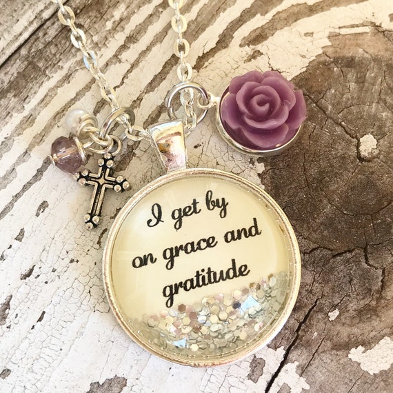 Personalized Jewelry Christian Jewelry for Women Grace and Gratitude Necklace Cross Necklace Christian Gift for Her bible Verse Necklace Etsy