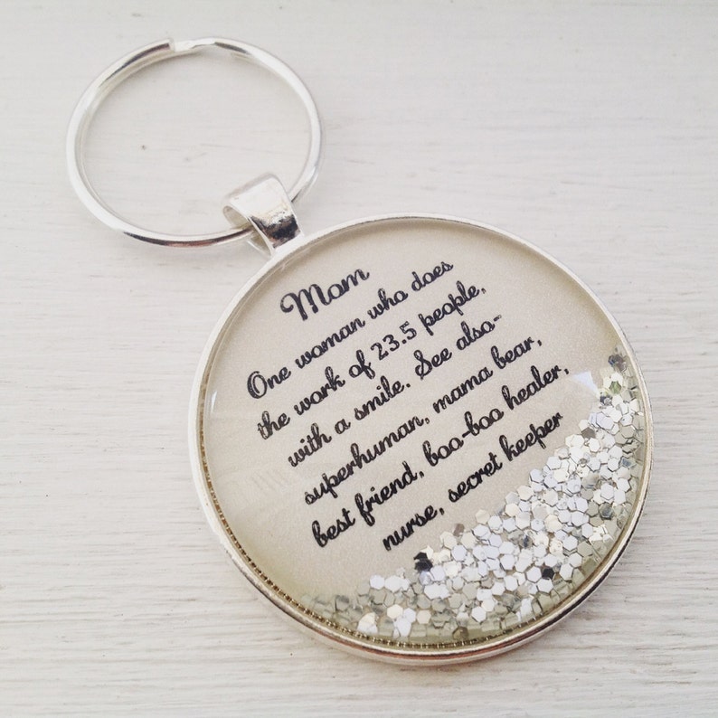 Mom personalized keychain/mom definition keychain/mom quote Etsy