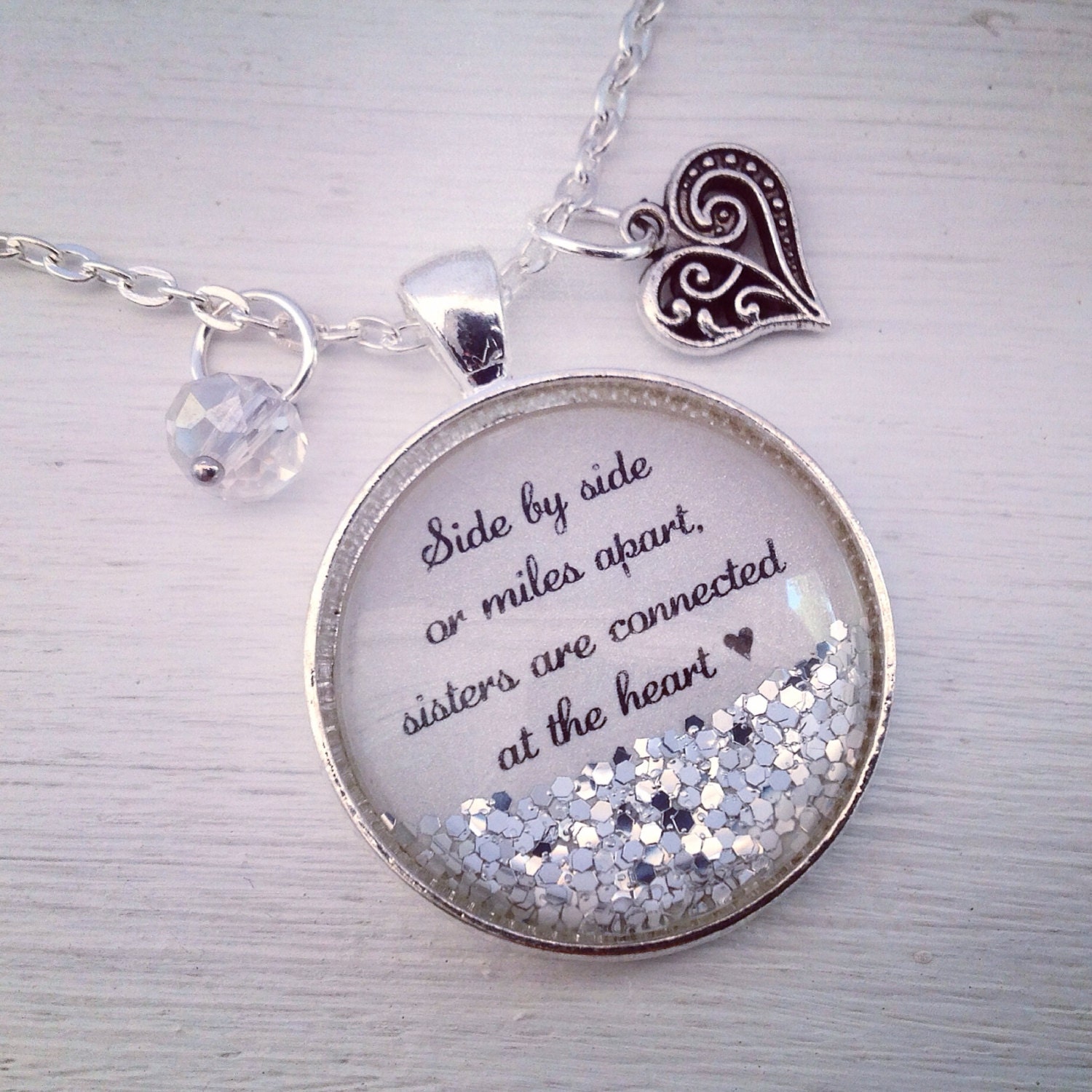 Sister Necklace With Charms/sister 