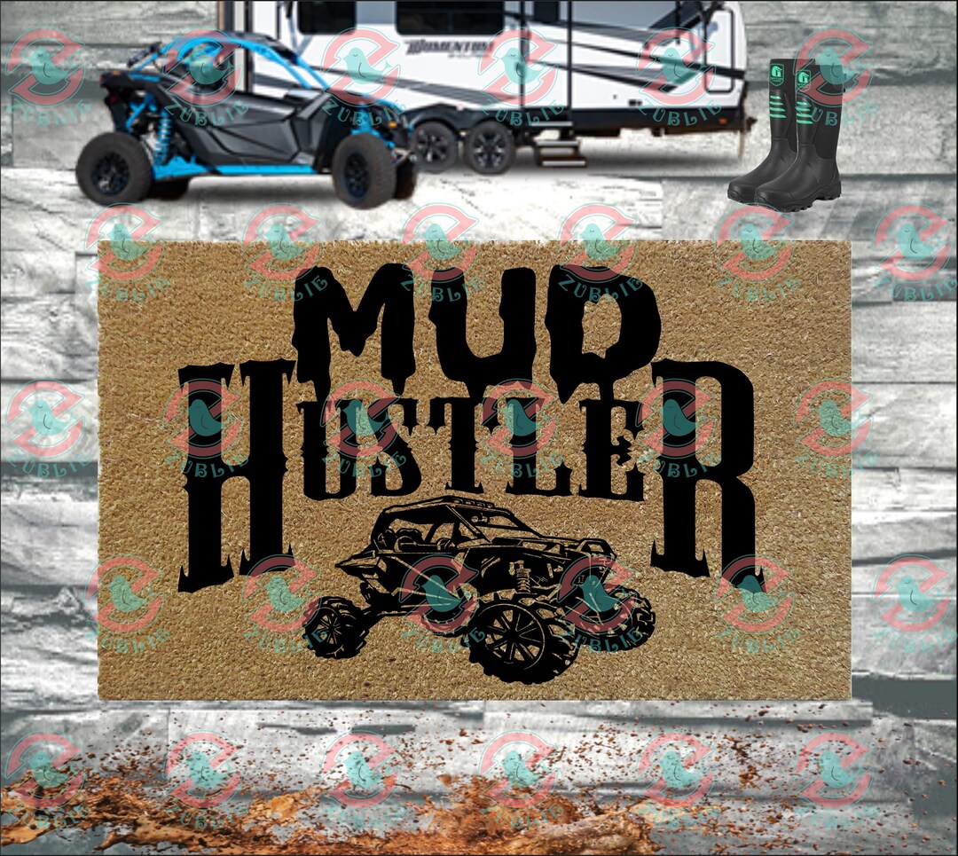 Mud Hustler Doormat Mudding SXS ATV RV Camping Accessory - Etsy