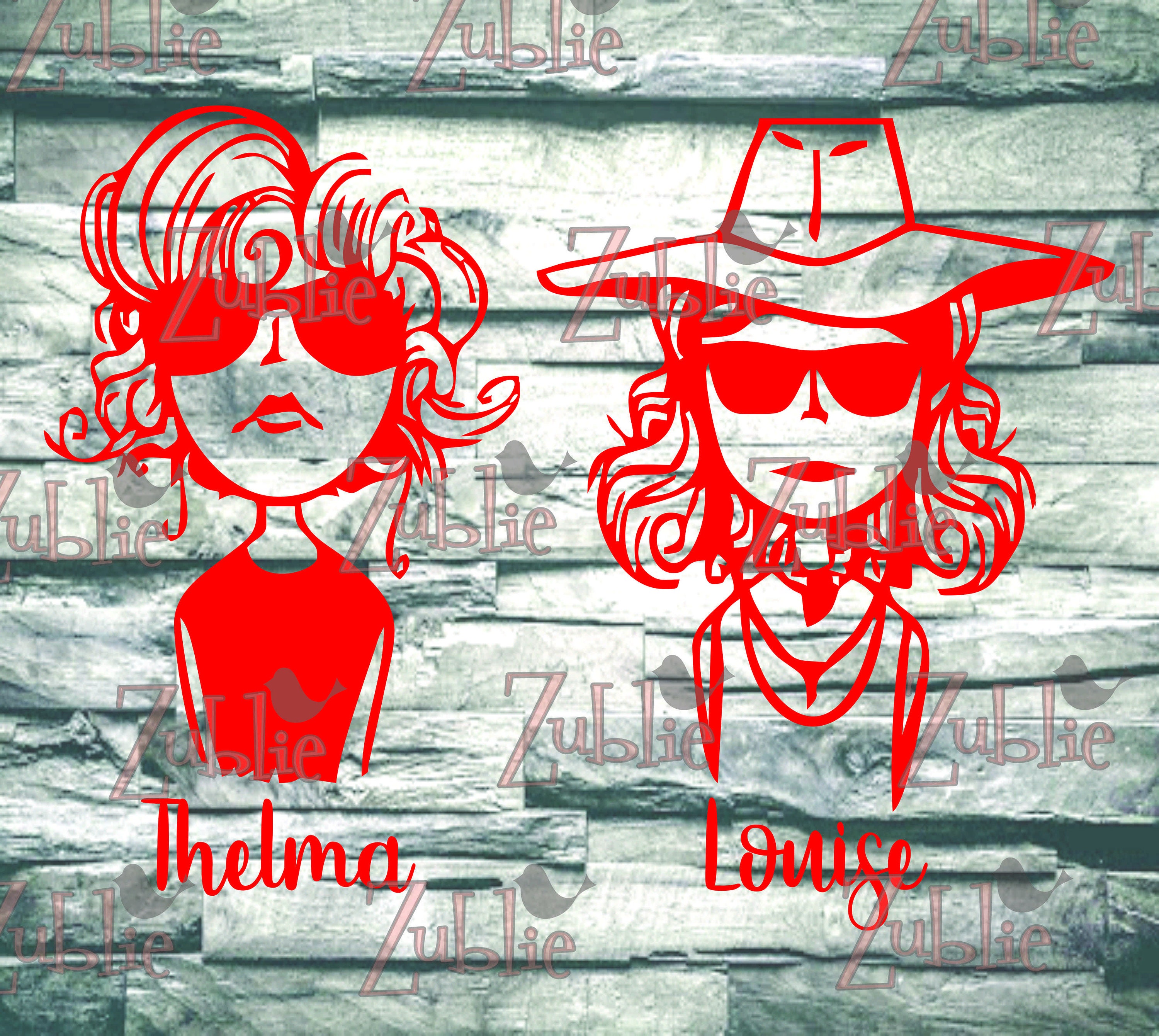 Thelma and Louise Silhouette SVG Files photo