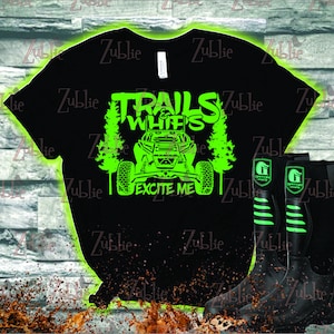 Trails and Whips Excite Me SXS Custom Soft Tshirt