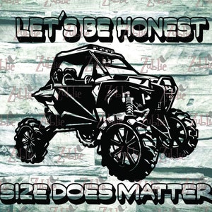 Size Does Matter RZR SXS utv atv SVG File