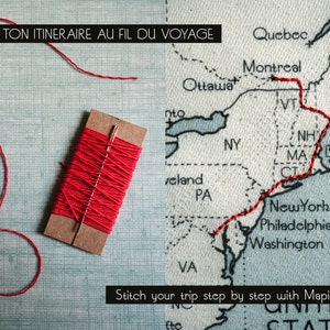 Carte d'ASIE du SUD-EST imprimée sur tote-bag ou coussin pour tracer son itinéraire au fil du voyage image 6
