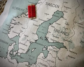 SCANDINAVIA - map to stitch