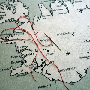 ICELAND - map to stitch