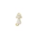 Lovely Cat Gold Plated Enamel White Charm - Single Piece
