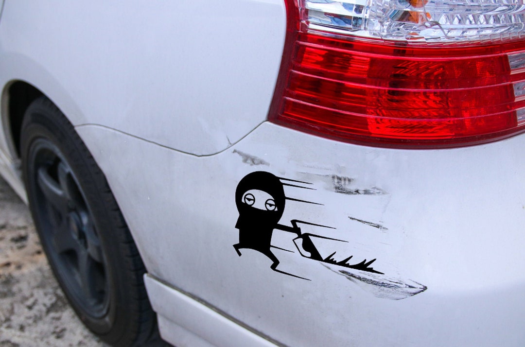 Car Scratch Coverup Ninja Decal Sticker Etsy