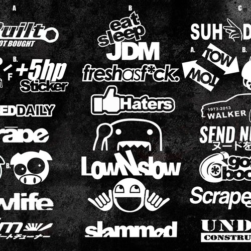 ANY 3 Windshield JDM Decal Stickers Etsy