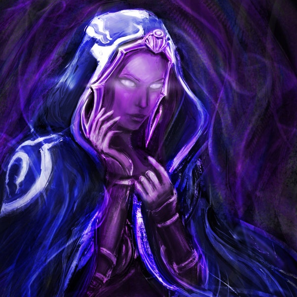 Liliana Vess Wearing Jace Beleren's Cloak - Fanart - Magic the Gathering Fine Art Print