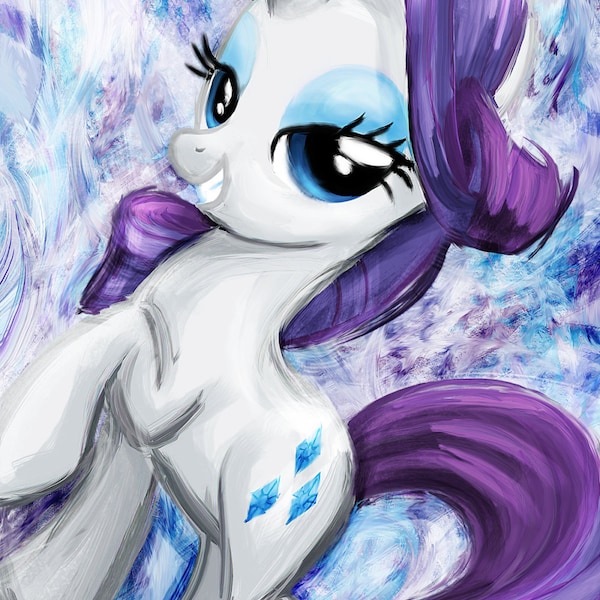 Rarity - My Little Pony Friendship is Magic Art Print Poster