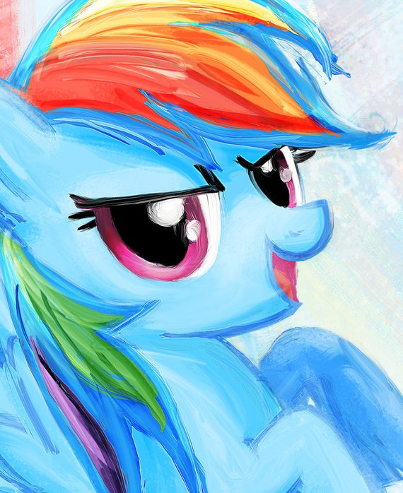 Rainbow Dash My Little Pony Friendship is Magic Art Print 