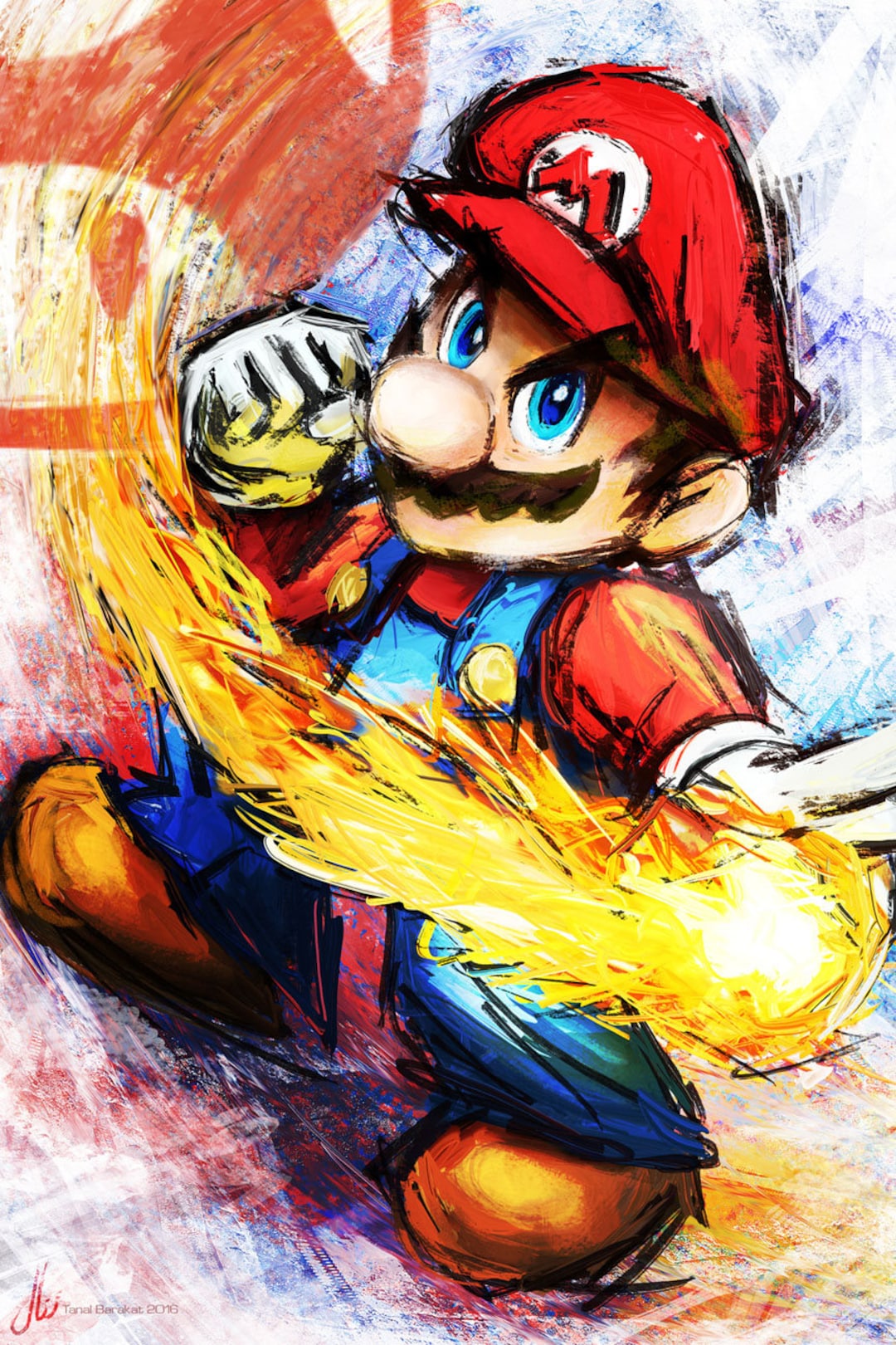 Mario - Super Mario Brothers - Fine Art Print - Etsy 日本
