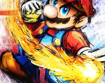 Mario - Super Mario Brothers - Fine Art Print