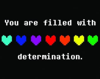 Determination - Undertale - Art Print - Etsy