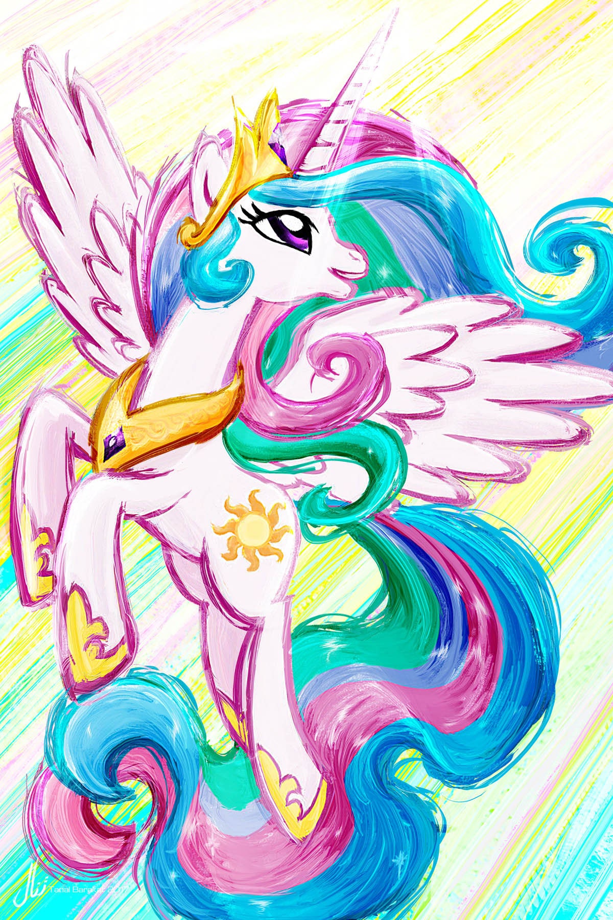 Princess Celestia My Little Pony Friendship is Magic Art Print Poster 
