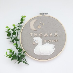 Birth ring Swan Clay