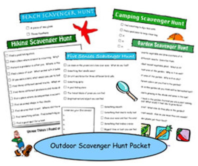 Outside Scavenger Hunt Printable Packet image about Camping Scavenger Hunt Printable referred to as Outside Scavenger Hunt Printable Packet