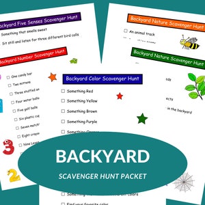 Backyard Scavenger Hunt Printable Packet