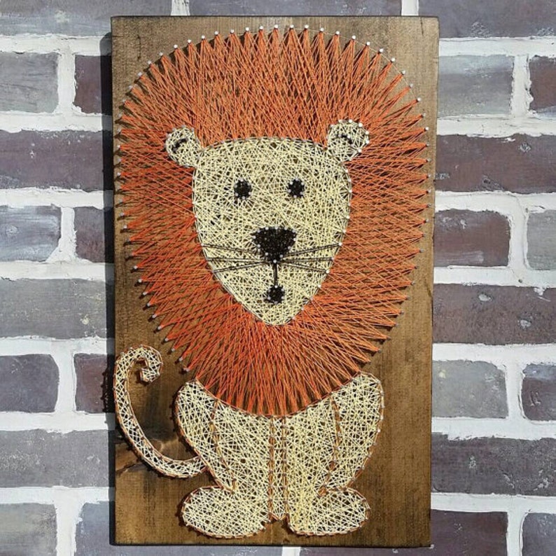 String Art Animals Safari Set Nursery Art String Art Lion Etsy