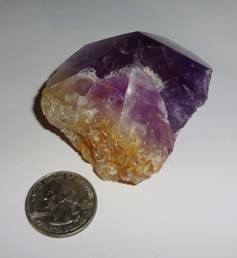 from Brazil polished natural crystal healing gemstone point specimen #4 Amethyst /& Citrine Ametrine