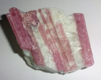 Pink Tourmaline Matrix in Quartz A Grade Cluster Raw Natural Rough Crystal Healing Gemstone Specimen Stone 1pc