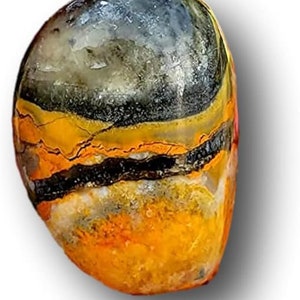 Bumble Bee Jasper Bumblebee Natural Healing Crystal Gemstone tumbled. polished Stone