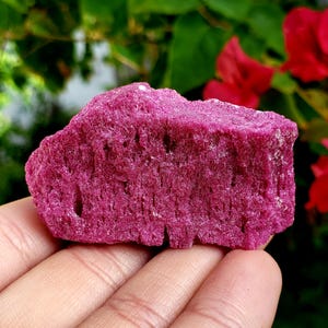 Honeycomb Ruby Corundum Specimen: Raw Rough Crystal Healing Stone